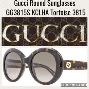 Authentic Gucci Round Tortoise Sunglasses